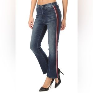 MOTHER High Waisted Looker Jeans in Here Kitty, Kitty Glitter Racer, Size 27